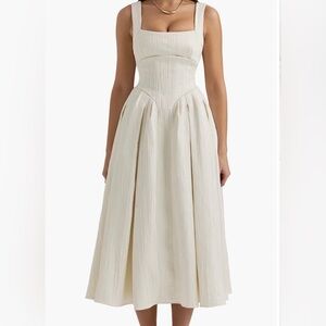 House of CB Elegant Ivory Strapless A-Line Dress